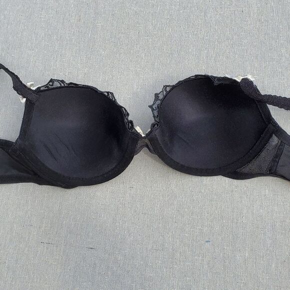 Felina Lingerie Black and Silver Bra 32D - Picture 8 of 9